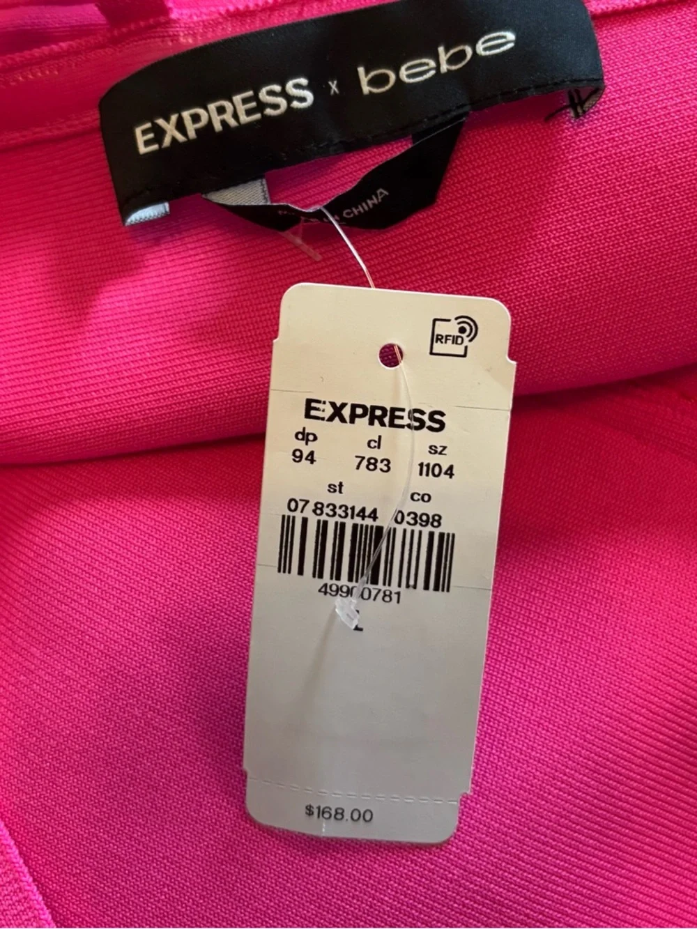 Express X Bebe Sweetheart Bandage Peplum Midi Dress - Picture 6 of 6